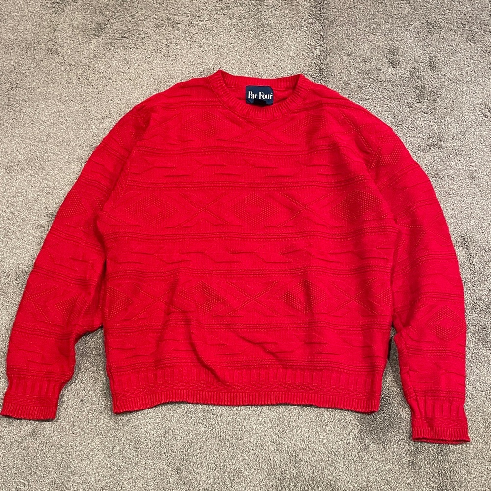 Vintage 90s Par Four Red Men's Sweater